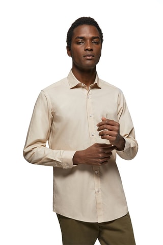 Chemise slim - Beige