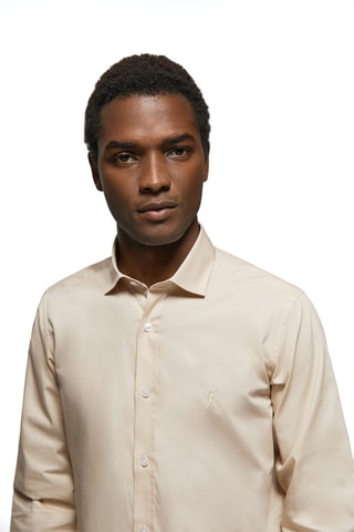 Chemise slim - Beige