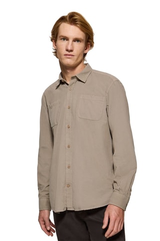 Chemise regular - Camel