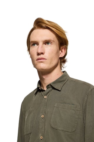 Chemise regular - Kaki