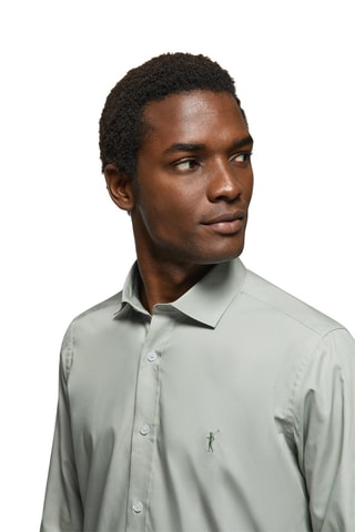 Chemise slim - Vert jade