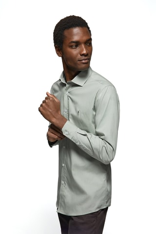 Chemise slim - Vert jade