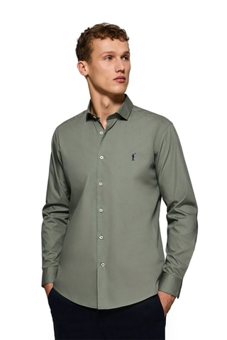 Chemise slim - Kaki