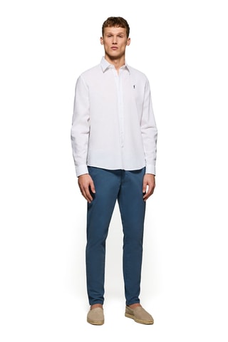 Chemise regular en lin - Blanc