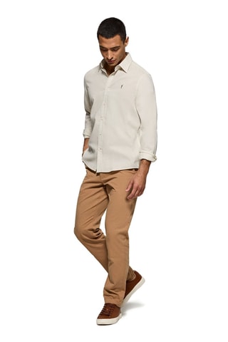 Chemise regular en lin - Beige