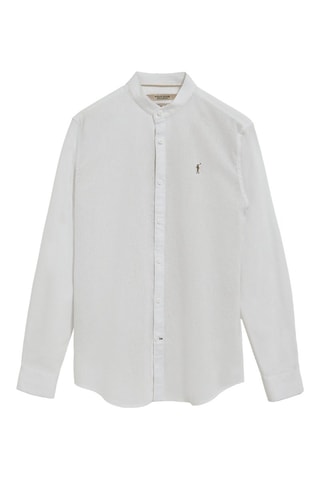 Chemise regular en lin - Blanc