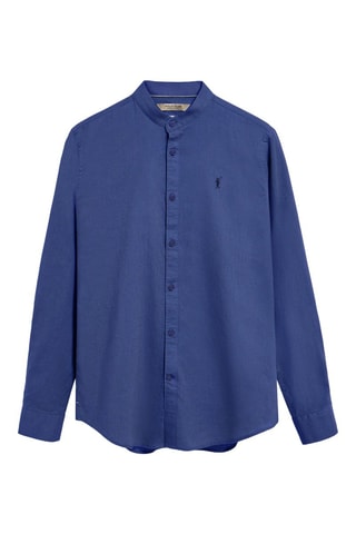 Chemise regular en lin - Bleu