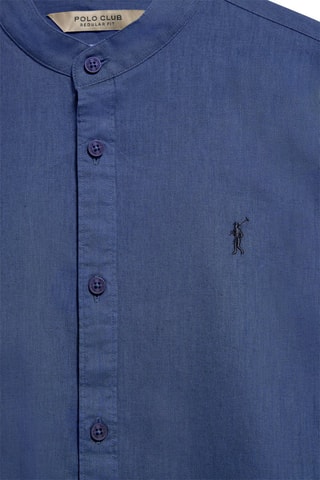 Chemise regular en lin - Bleu