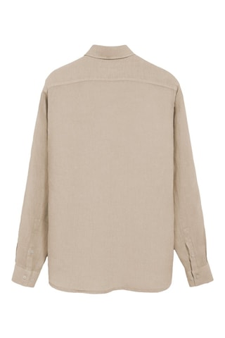 Chemise slim en lin - Beige