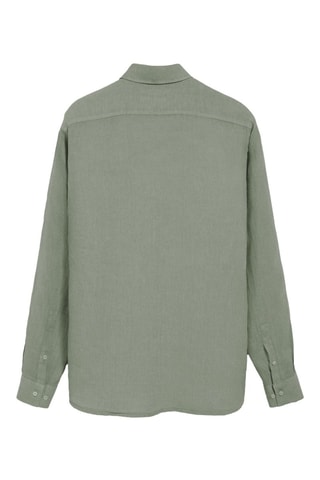 Chemise slim en lin - Vert