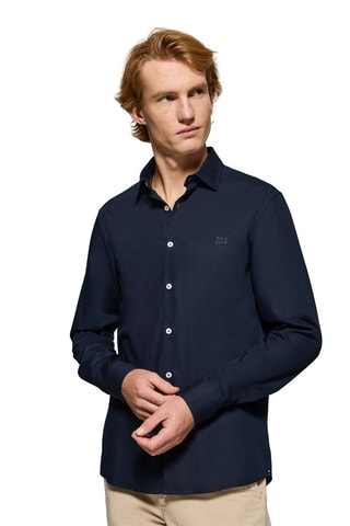 Chemise slim - Bleu marine
