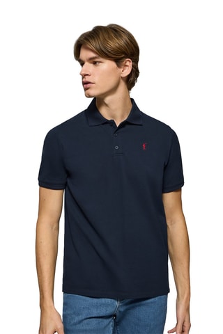 Polo regular - Bleu marine