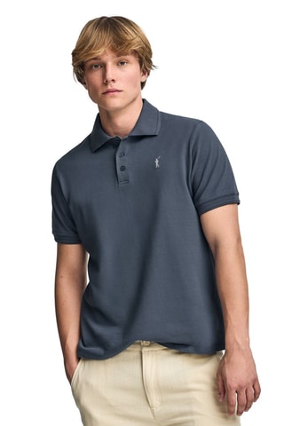 Polo regular - Bleu-gris