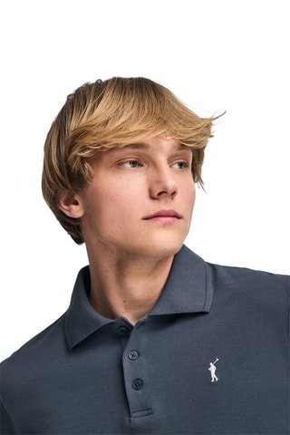Polo regular - Bleu-gris