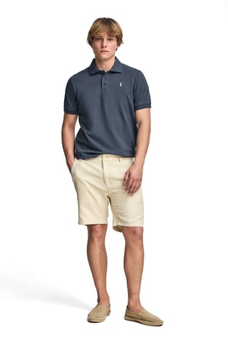 Polo regular - Bleu-gris