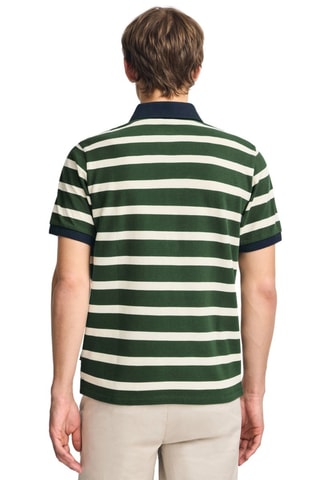 Polo regular - Vert et écru