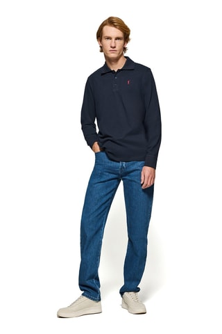 Polo regular - Bleu marine