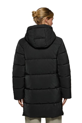 Doudoune longue à capuche - Noir