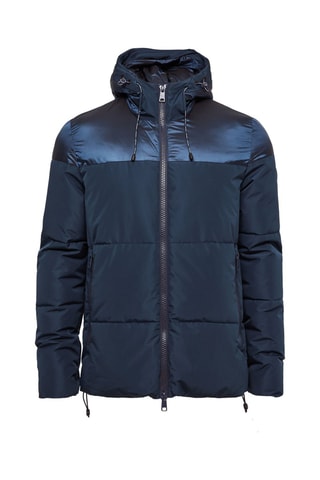 Doudoune imperméable à capuche - Bleu pétrole