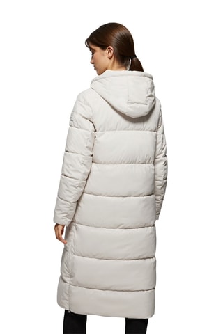 Doudoune longue à capuche Beige