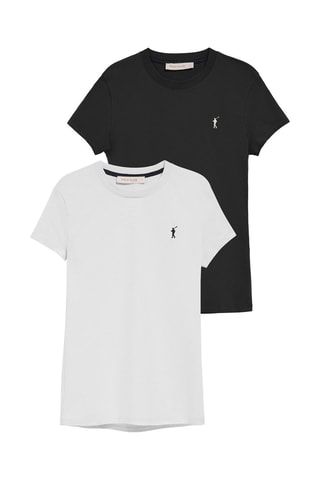 2 t-shirts slim - Blanc et noir