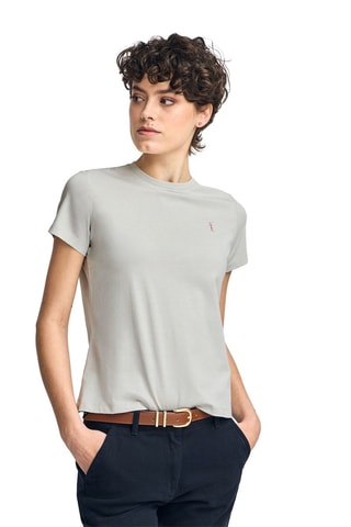 T-shirt slim - Gris clair
