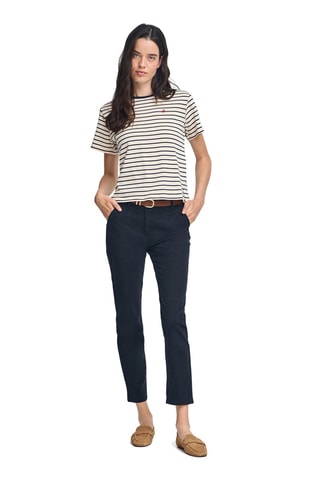 T-shirt regular - Ecru et bleu marine
