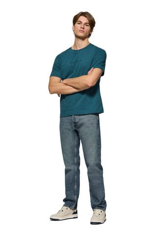 T-shirt relaxed - Bleu canard