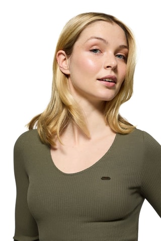 T-shirt slim - Vert