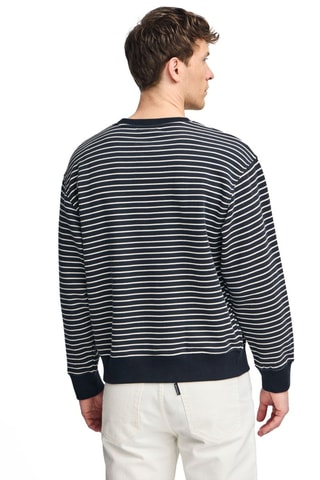 Sweat oversize - Bleu marine et blanc