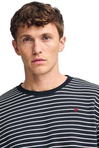 Sweat oversize - Bleu marine et blanc