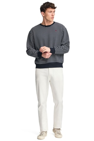 Sweat oversize - Bleu marine et blanc