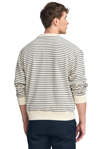 Sweat oversize - Écru et bleu marine