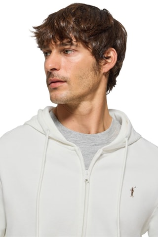 Sweat à capuche - Ecru
