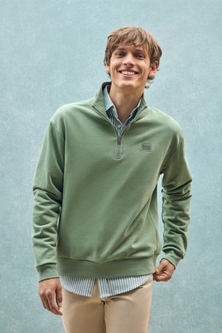 Sweat regular - Vert sauge