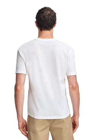 T-shirt regular en lin - Blanc