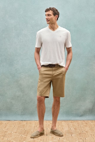 T-shirt regular en lin - Blanc