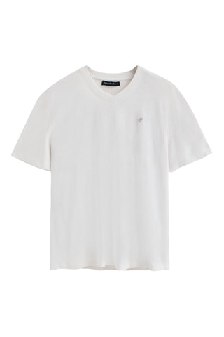 T-shirt regular en lin - Blanc