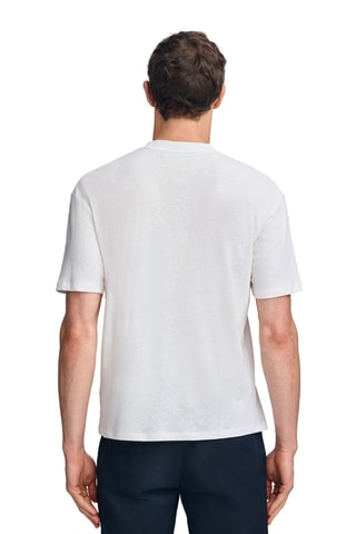T-shirt regular en lin - Blanc