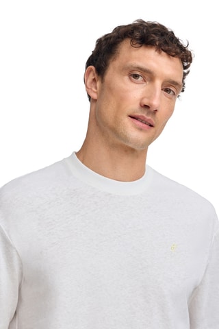 T-shirt regular en lin - Blanc