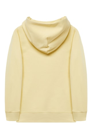 Sweat regular en coton biologique à capuche - Jaune pâle