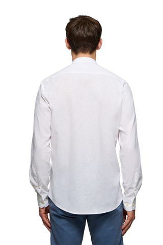 Chemise slim en lin - Blanc