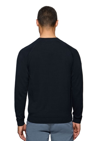 Pull regular en lin - Bleu marine