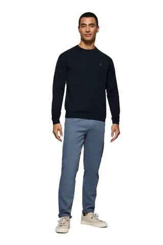 Pull regular en lin - Bleu marine