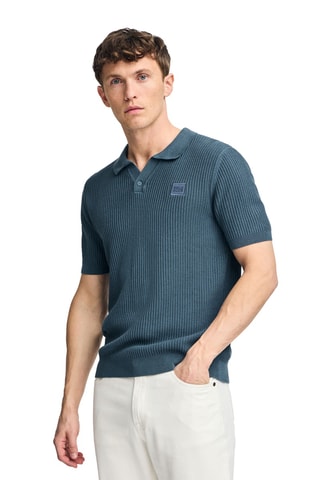Pull en lin - Bleu pétrole