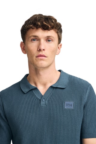 Pull en lin - Bleu pétrole