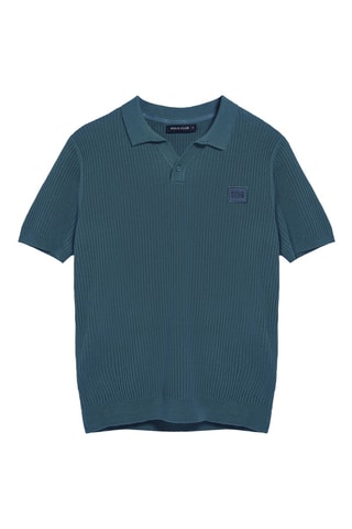 Pull en lin - Bleu pétrole