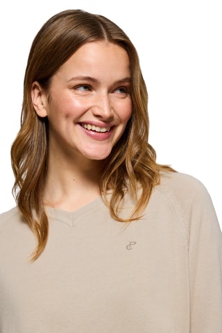 Pull regular en lin - Beige
