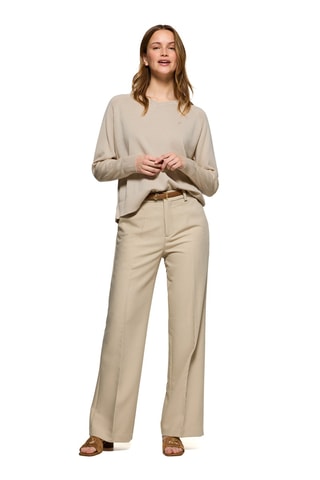 Pull regular en lin - Beige