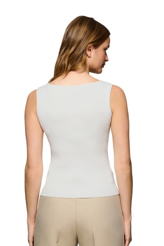 Top slim sans manches - Blanc